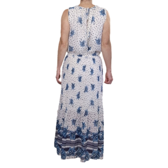 Maison Jules Blue and White Midi Dress - Picture 5 of 16